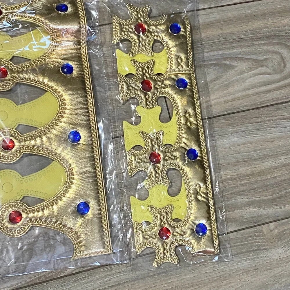 Adult & Youth Unisex Gild Cloth & Regal Rhinestone Crowns For Kings & Queens